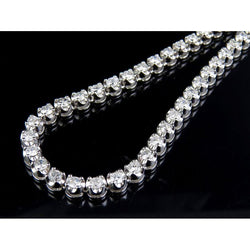 11,7 Karaat Witgoud Natuurlijke Diamant Diamanten Tennis Collier Fijne Sieraden