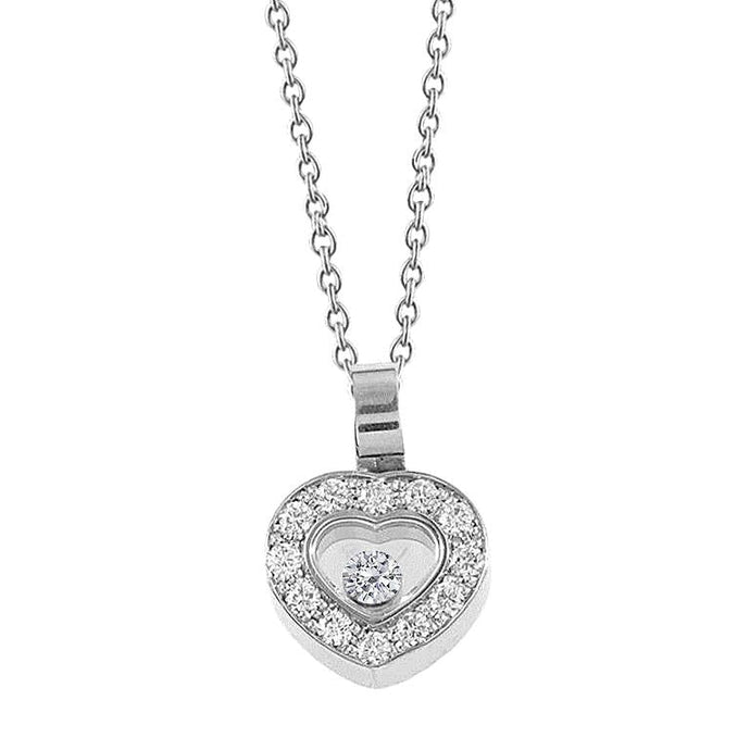 1,4 ct ronde briljante diamanten hartvorm hanger ketting - harrychadent.nl