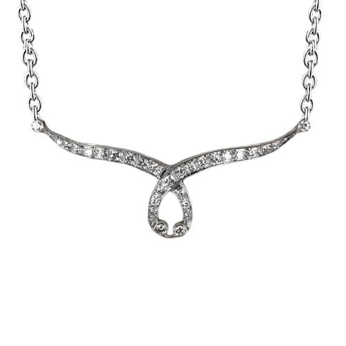 14k witgoud 1,75 ct briljant geslepen diamanten dames ketting hanger nieuw