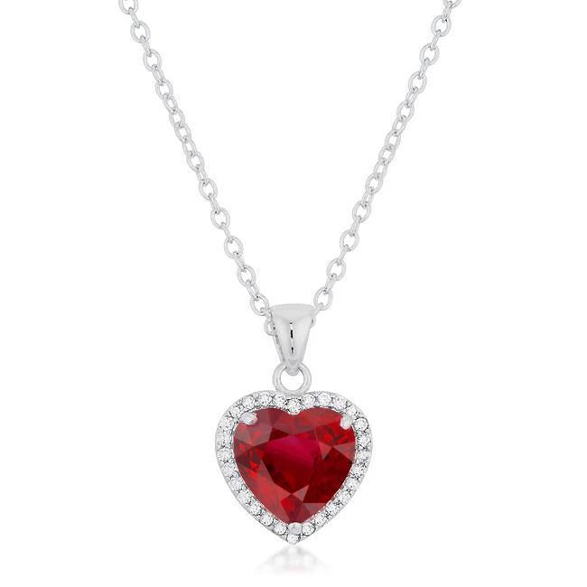 14K witgouden robijn en diamanten 5.40 ct hanger ketting - harrychadent.nl