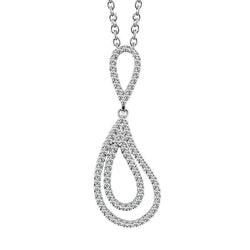 14 Kt Prachtige Rond Geslepen Echte Natuurlijke uit de aarde gewonnen Diamanten Golvende Druppel Hanger Ketting