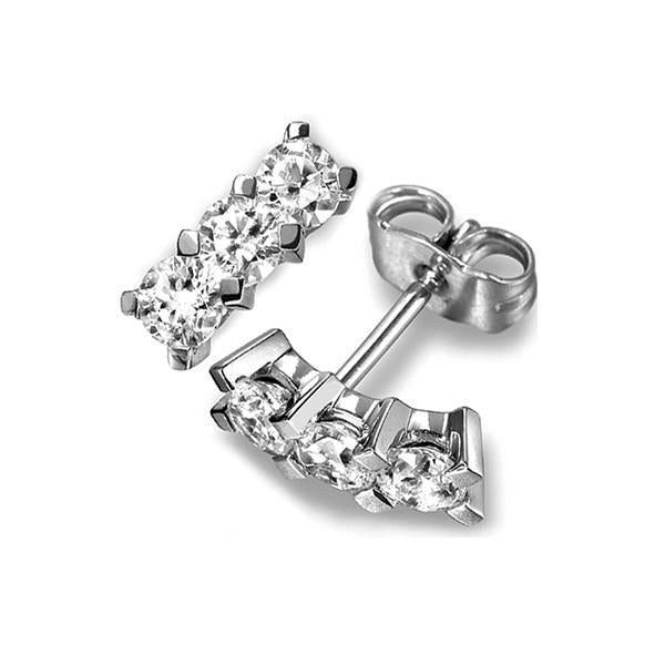 1,5 ct drie stenen ronde diamanten oorknopjes - harrychadent.nl