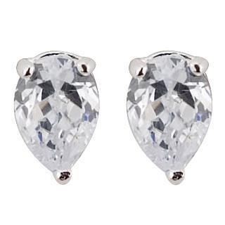 1,5 ct drietanden zetting peer geslepen diamanten oorbel - harrychadent.nl