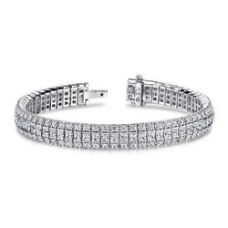 15 ct prinses en ronde geslepen diamanten prachtige klassieke armband