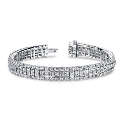 15 ct prinses en ronde geslepen diamanten prachtige klassieke armband - harrychadent.nl