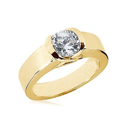 1,50 Ct. Ring Heren Mooie Diamant Geel Goud