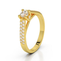 1,50 ct ronde diamanten jubileum ring geel gouden sieraden nieuw