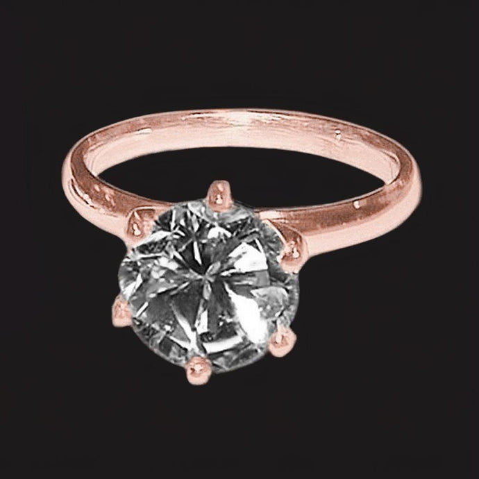 1,50 ct. champagne diamanten sieraden ring set rosé goud