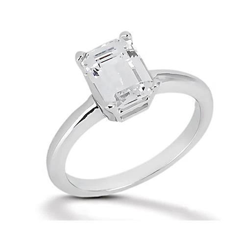 1,50 ct. dames emerald cut diamant solitaire ring