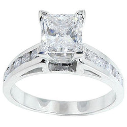 1,50 ct. Diamanten Ring Massief Wit Goud 14K Solitaire Met Accenten