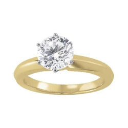 1,50 Karaat Natuurlijke uit de aarde gewonnen Diamanten Solitaire Verlovingsring Tweekleurig 14K