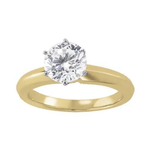 1,50 karaat diamanten solitaire verlovingsring tweekleurig 14K - harrychadent.nl