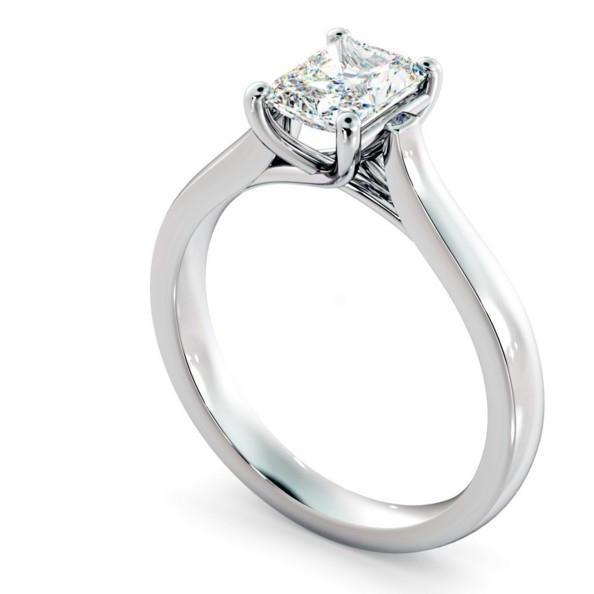 1,50 karaat prinses geslepen diamanten solitaire ring wit goud