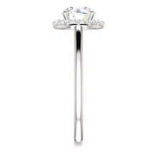 Afbeelding in Gallery-weergave laden, 1,50 karaat ronde diamanten Halo instelling verlovingsring 14K witgoud - harrychadent.nl
