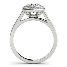 Afbeelding in Gallery-weergave laden, 1,50 karaat ronde diamanten halo ring wit goud 14k - harrychadent.nl
