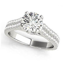 Afbeelding in Gallery-weergave laden, 1,50 karaat ronde diamanten witgouden fancy ring met accenten - harrychadent.nl
