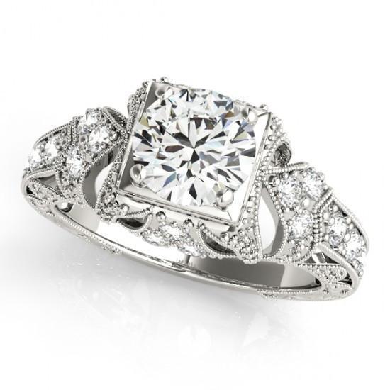 1,50 karaat solitaire met accenten in vintage stijl diamanten ring - harrychadent.nl