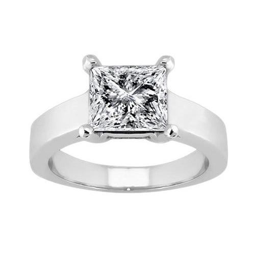 1,50 karaat solitaire prinses diamanten ring wit goud 14k - harrychadent.nl