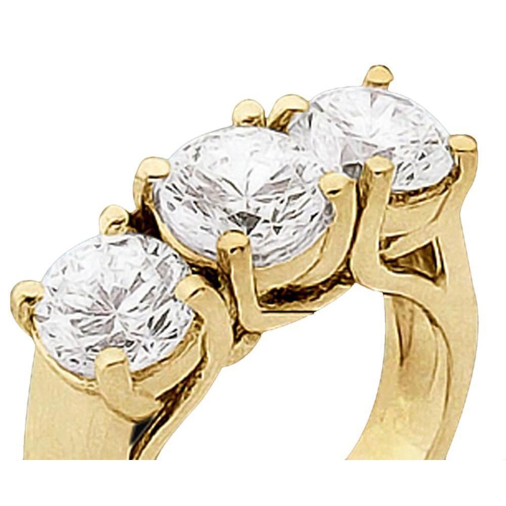 1,50 karaat verlovingsring met 3 stenen diamanten ring massief geel goud 18K - harrychadent.nl