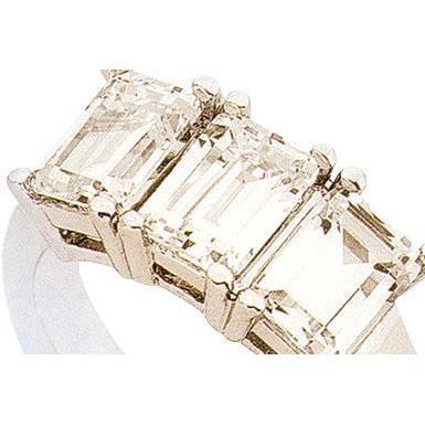 1,50 karaat verlovingsring wit goud 14k drie stenen sieraden
