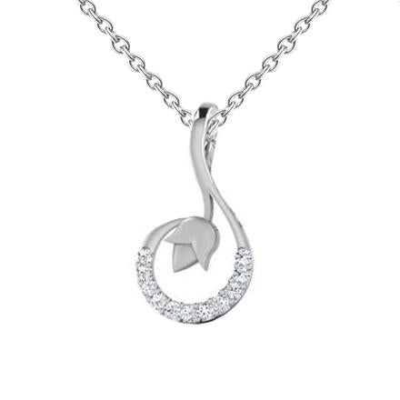 1,54 ct sprankelende ronde geslepen diamanten hanger ketting 14K witgoud - harrychadent.nl