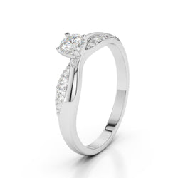 1,55 karaat briljant geslepen diamanten jubileum ring wit goud 14k