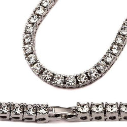 11.5 Karaat Natuurlijke Diamanten Tennis Collier 76 cm Witgoud 14K