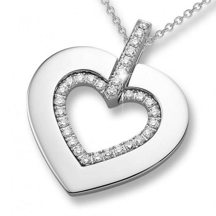 1,6 ct rond geslepen diamanten hartvorm hanger ketting - harrychadent.nl