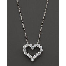 Afbeelding in Gallery-weergave laden, 1,6 ct ronde diamanten hart stijl ketting hanger 14K witgoud - harrychadent.nl
