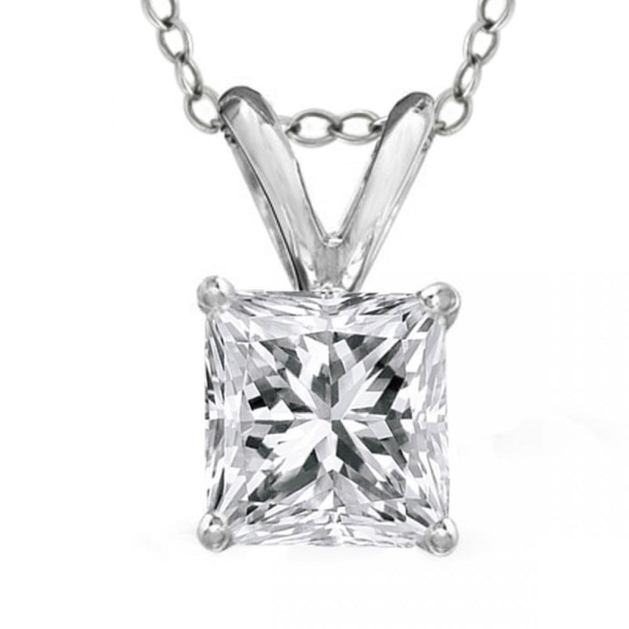 1,6 ct vier pennenset prinses diamanten halsketting hanger - harrychadent.nl