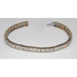 16.20 Ct. Natuurlijke uit de aarde gewonnen diamanten Tennisarmband Princess diamanten