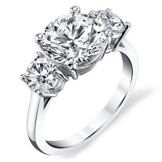 1,60 ct diamanten trouwring met drie stenen 14k witgoud - harrychadent.nl