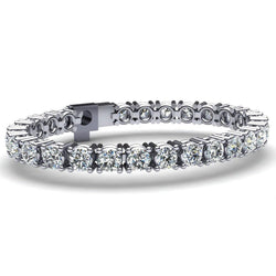 16 Karaat Rond Prong Gezet labgekweekt Diamanten Tennisarmband Witgoud