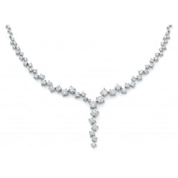 16 Karaat Rond Natuurlijk Diamant Dames Sieraden Ketting Massief Witgoud 14K