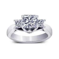1,70 karaat drie stenen stijl prinses diamanten jubileum ring Nieuw