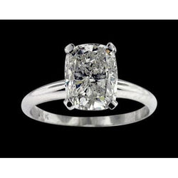 1,75 ct. Kussen diamanten solitaire ring wit goud