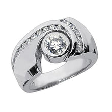 Afbeelding in Gallery-weergave laden, 1,76 karaats ronde diamanten ring met accenten wit goud 14K - harrychadent.nl
