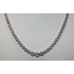 Elegante 20 Karaat Natuurlijke Diamanten Gouden Ketting