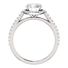 Afbeelding in Gallery-weergave laden, 1,85 karaat ronde diamanten halo ring wit goud 14k - harrychadent.nl
