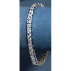 18,90 Karaat Princess Natuurlijke Diamant Tennisarmband Witgoud 14K Sieraden