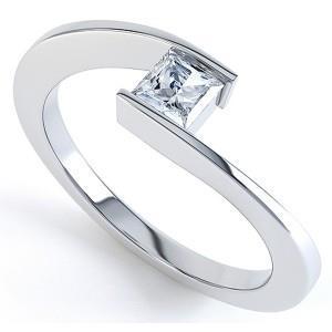 1.10 Ct Princess Cut Solitaire Diamanten Jubileumring - harrychadent.nl