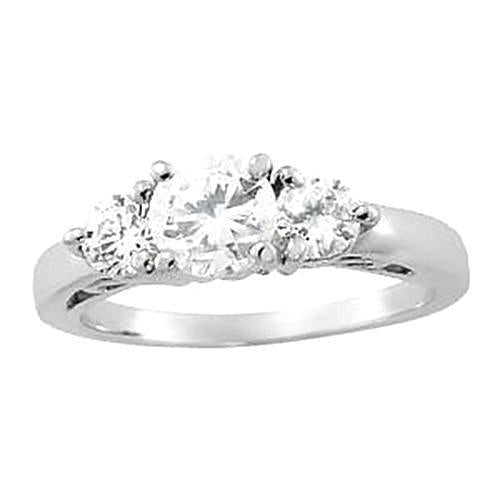 1.15 karaat diamanten ring met drie stenen wit goud 14K Nieuw - harrychadent.nl