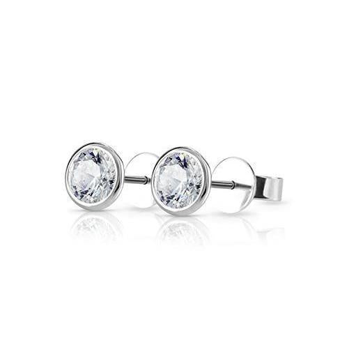 1.20 karaat Solitaire ronde geslepen diamanten oorbel - harrychadent.nl