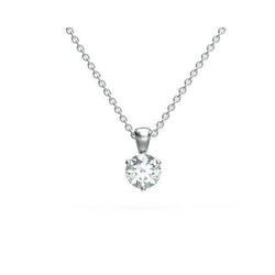 1,20 ct. Vrouwen Ronde Echt Diamanten Ketting Hanger Massief Goud Fijne Sieraden