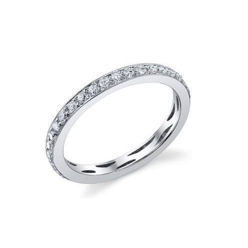 1,20 ct Prachtige Ronde Geslepen Echt Diamanten Jubileumband 14K Witgoud