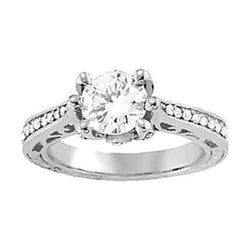 1.23 karaat diamanten verlovingsring met accenten vrouwen sieraden