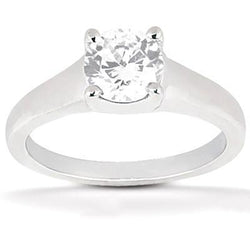 1,25 Karaat Echt Diamanten Solitaire Ring Wit Goud