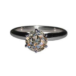 1,25 Karaat Oude Mijn Geslepen Echt Diamanten Solitaire Ring Goud