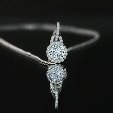 Afbeelding in Gallery-weergave laden, 1.27 ct ronde Halo diamanten halsketting hanger 14K witgoud - harrychadent.nl
