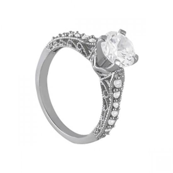 1.30 ct. Solitaire met accenten Verlovingsdiamant Fancy Ring 14K - harrychadent.nl